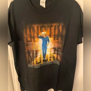 Justin Moore concert T-shirt 2014 Off The Beaten Path Tour - LARGE